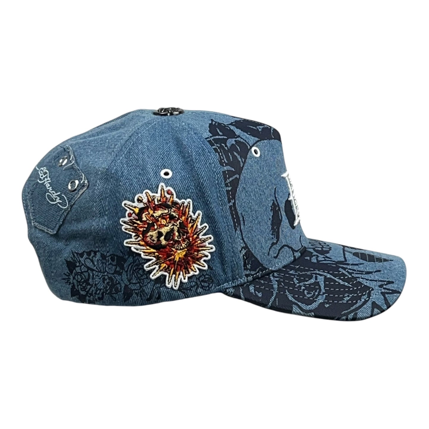 Ed Hardy Skull Fire and Pocket Azul