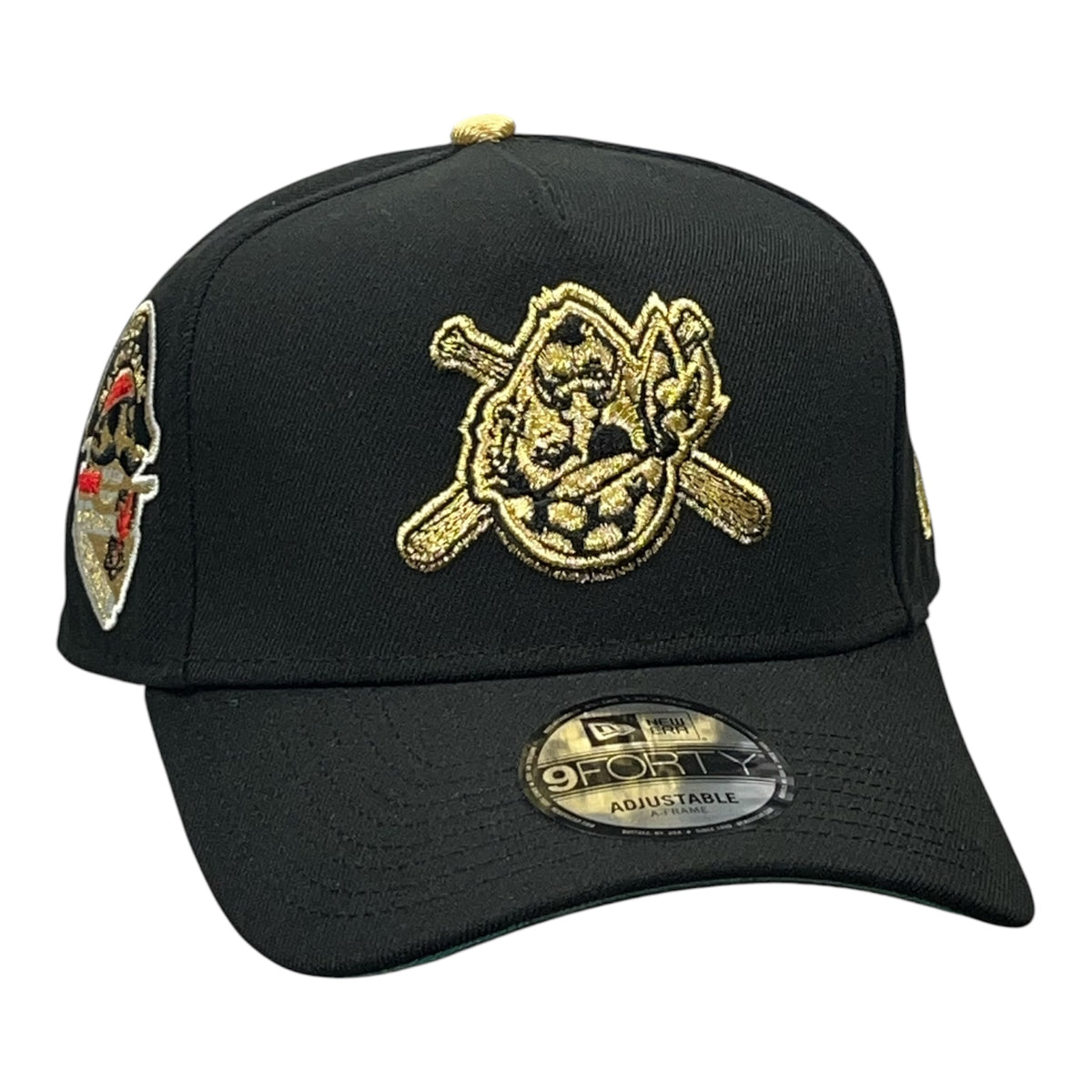 Pittsburgh Pirates Upside Down Logo 1959 All Star Game Negra/Dorado 9FORTY A Frame Snapback