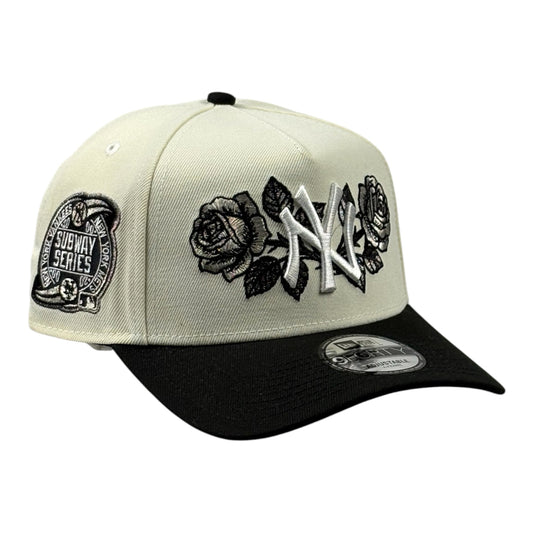 New York Yankees Rose Subway Series Beige/Negro 9FORTY A-Frame Snapback