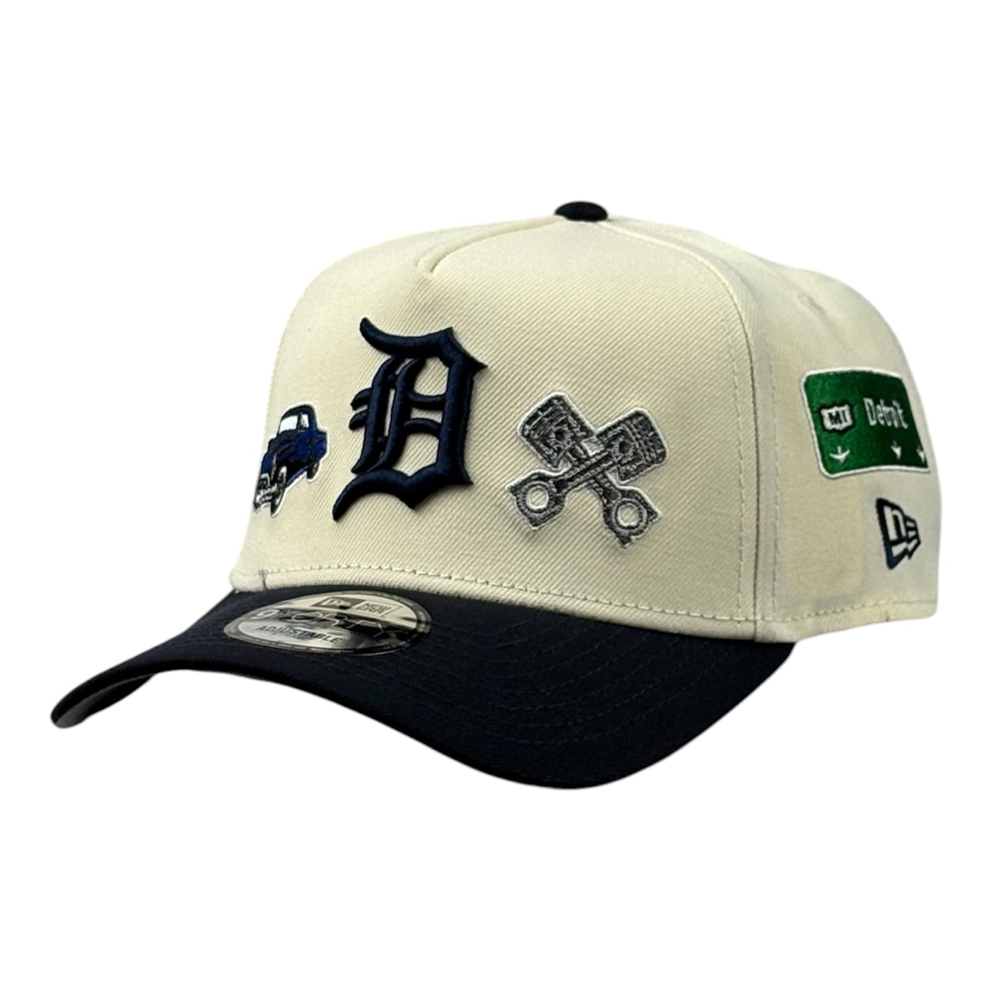 Detroit Tigers Chrome City Icons World Series 1984 Beige/Azul 9FORTY A-Frame Snapback
