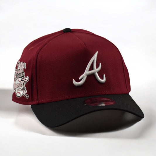 Atlanta Braves 30th Season in Atlanta Guinda/Negro 9FORTY A-Frame Snapback
