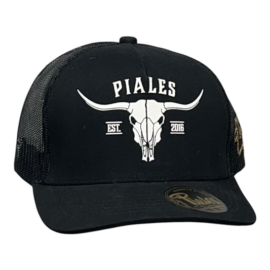 Gorra Piales Long Horn Negro/Blanco