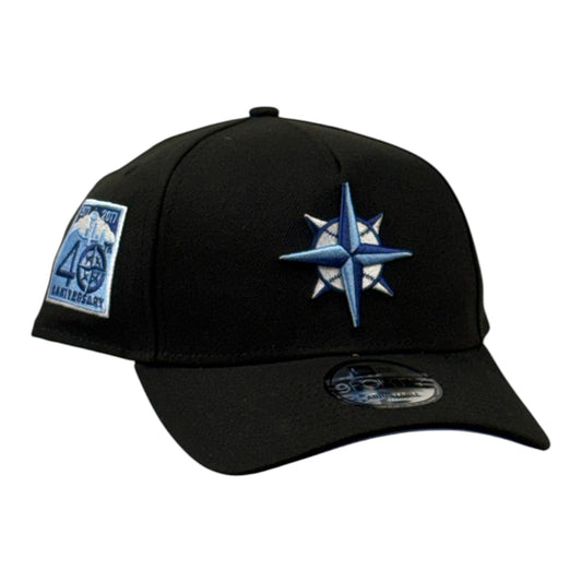 Seattle Mariners 40th Anniversary Negra 9FORTY A-Frame Snapback
