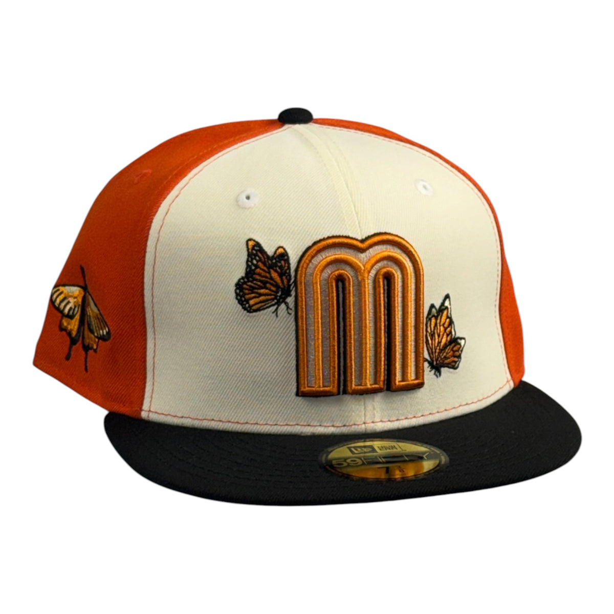 Selección Mexicana de Beisbol M Mariposa Monarca Beige/Naranja/Negro