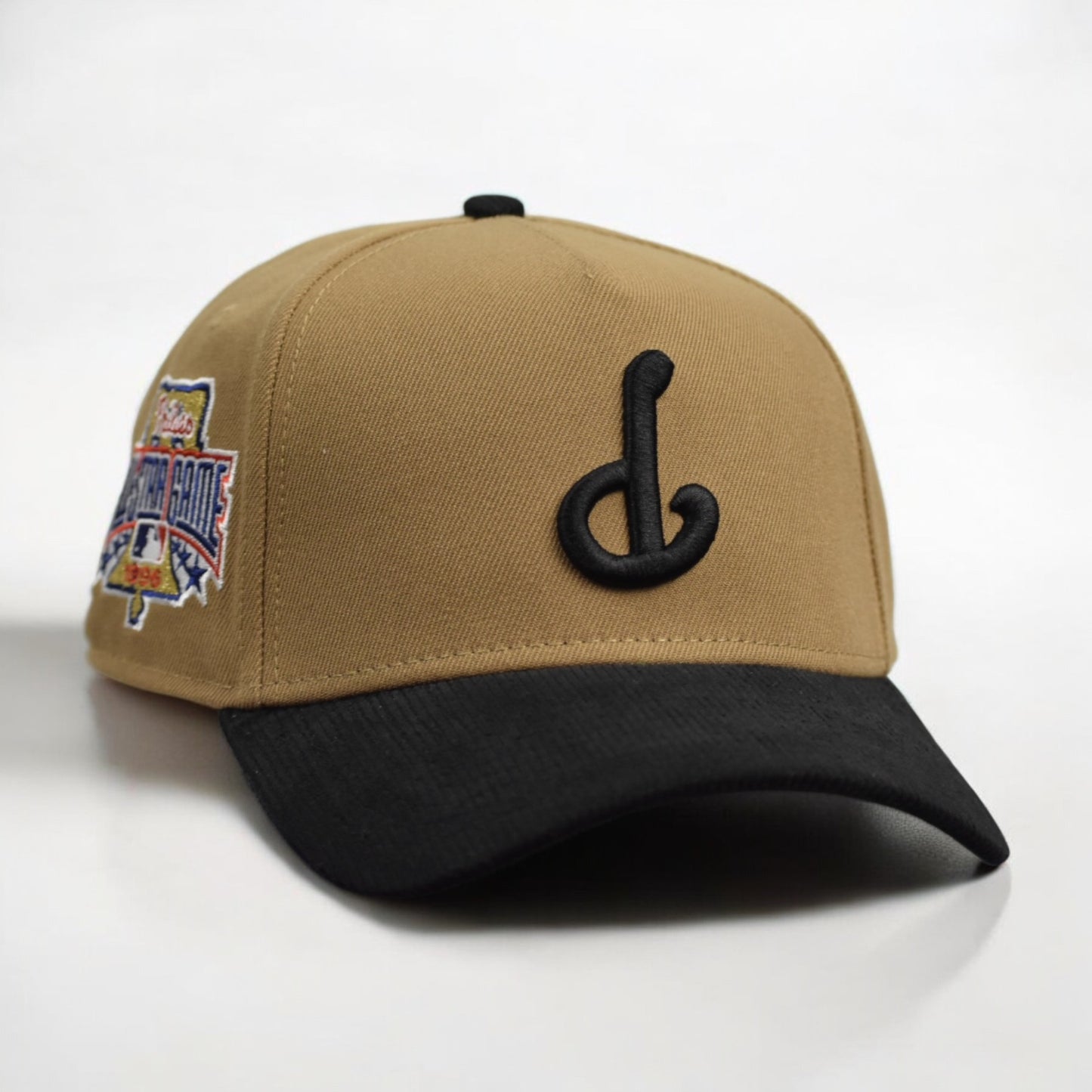 Philadelphia Phillies All Star Game 1996 Upside Down Logo Café/Negro 9FORTY A-Frame Snapback