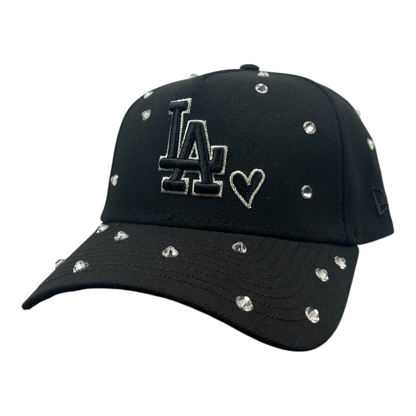Los Angeles Dodgers Heart Negra 9FORTY A-Frame Snapback