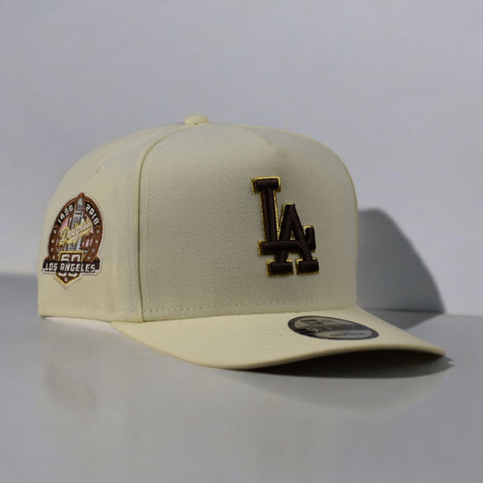 Los Angeles Dodgers 60th Anniversary Side Patch Beige