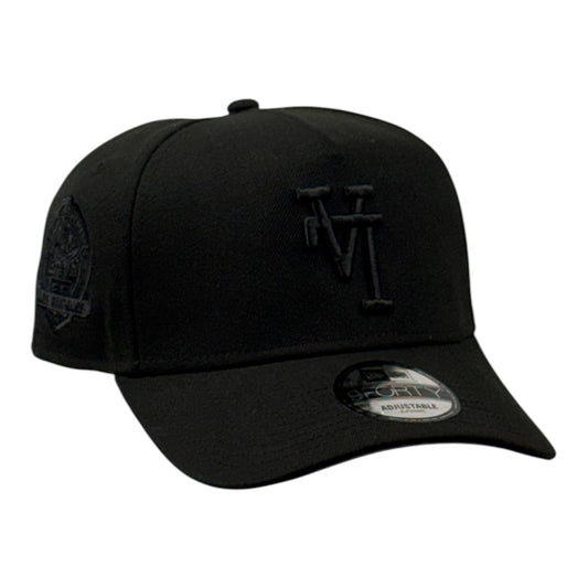 Los Angeles Dodgers Upside Down Black on Black 60 Years 9FORTY A-Frame Snapback